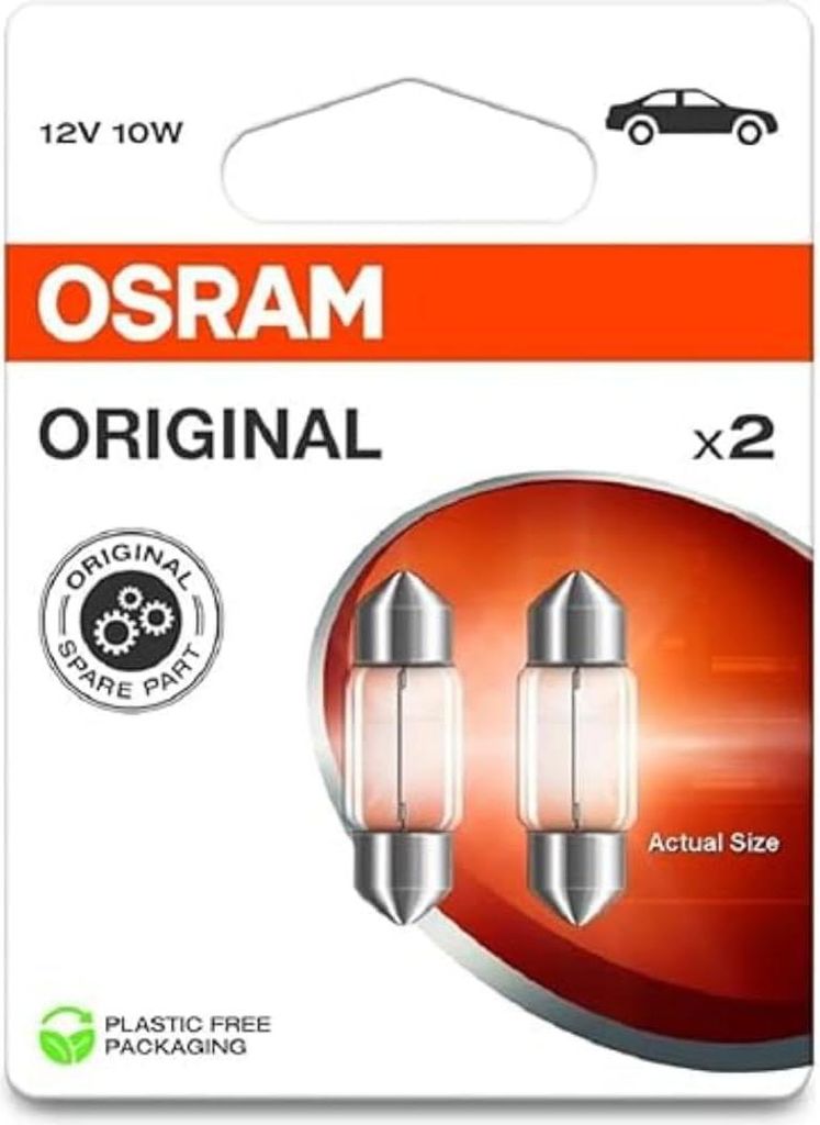 OSRAM ORIGINAL SV8.5-8 12 V/10 W 31 mm (2er Blister) Image du produit 
