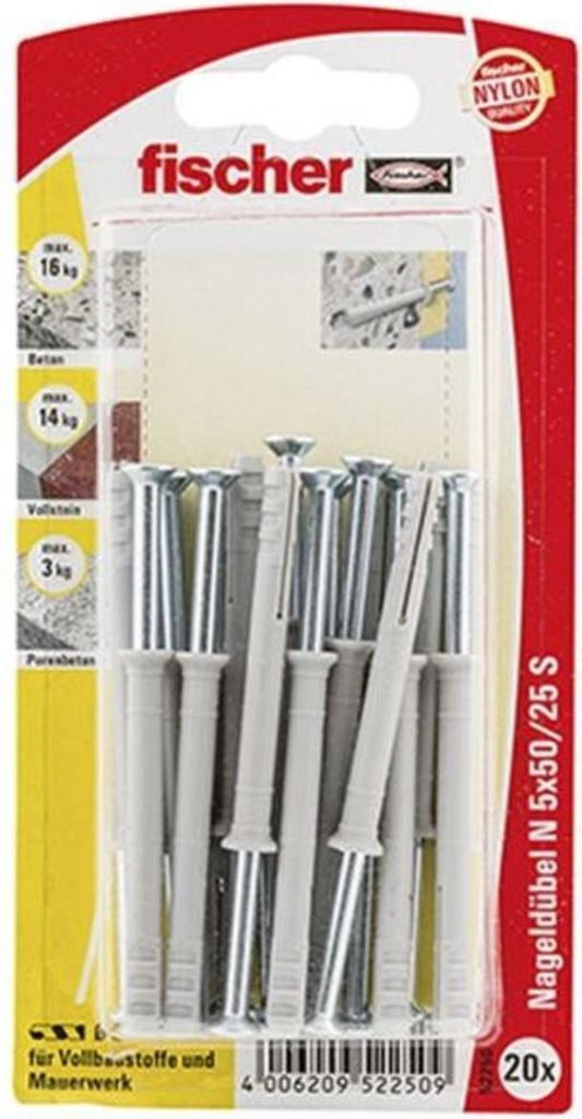 Fischer Nageldübel N 5x50/30 S K (20), 052250