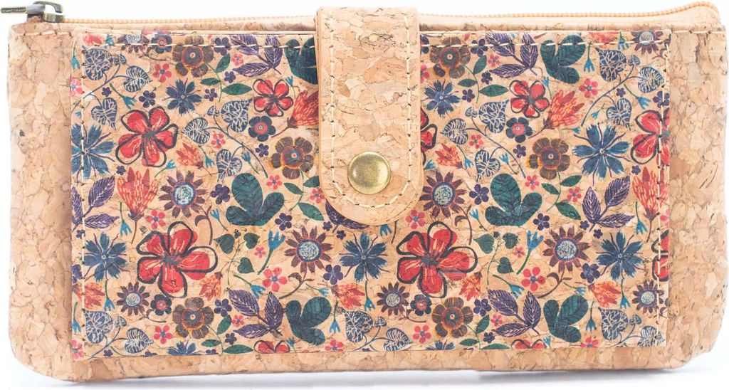 Kork Geldbörse Pequeno Geschenk Portemonnaie Geld Etui Blumen2