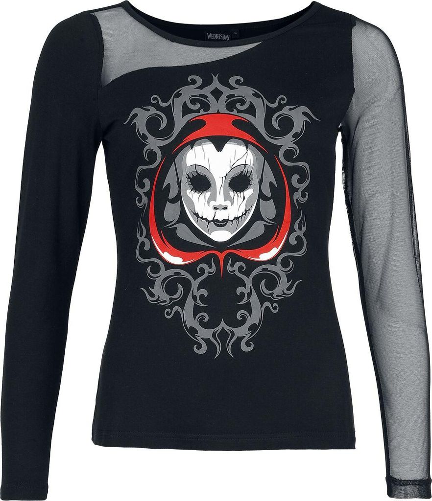 Wednesday Langarmshirt Damen Wednesday - Silence schwarz L