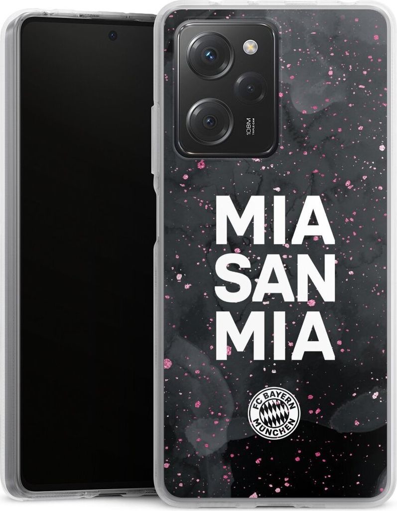 DeinDesign Handyhülle für Xiaomi Poco X5 Pro Silikon Hülle Case Smartphone Schutzhülle FC Bayern München Mia San Mia Girl Style