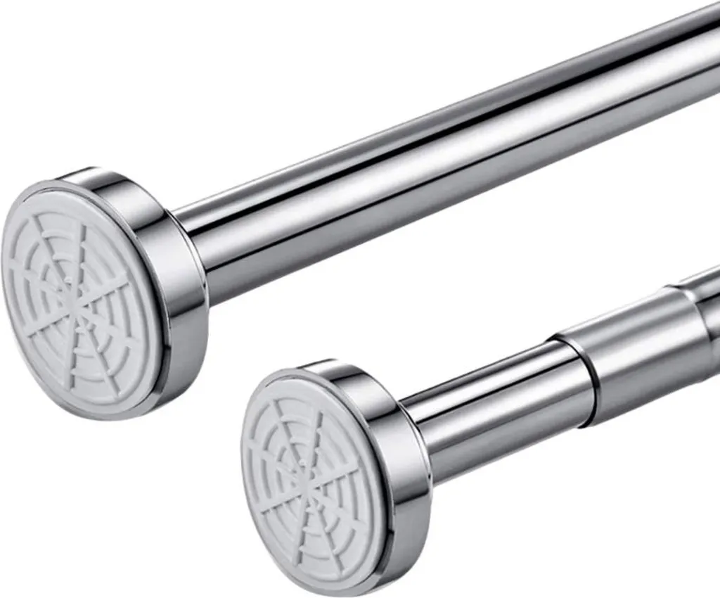 Barre de douche extensible en inox 55 à 85 cm fixation par pression - 10