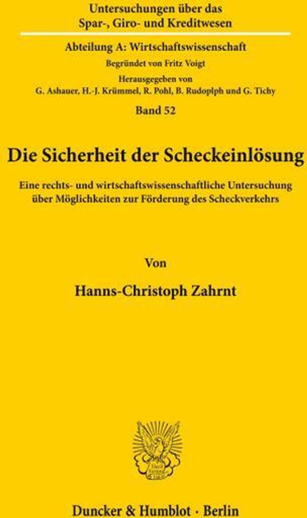 Die Sicherheit der Scheckeinlösung.