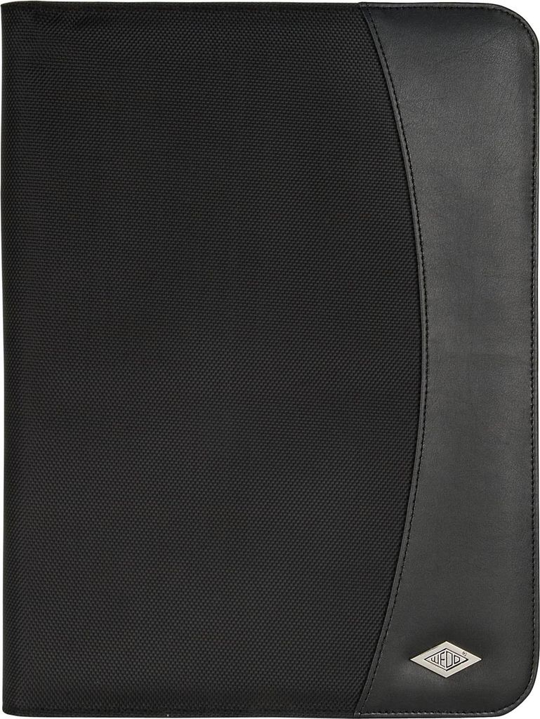 WEDO Schreibmappe Elegance A4 Kunstleder/Nylon schwarz ohne Inhalt