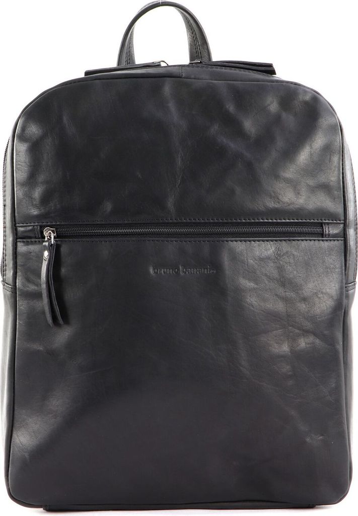 bruno banani Leder Freizeitrucksack Rucksack Backpack Black schwarz