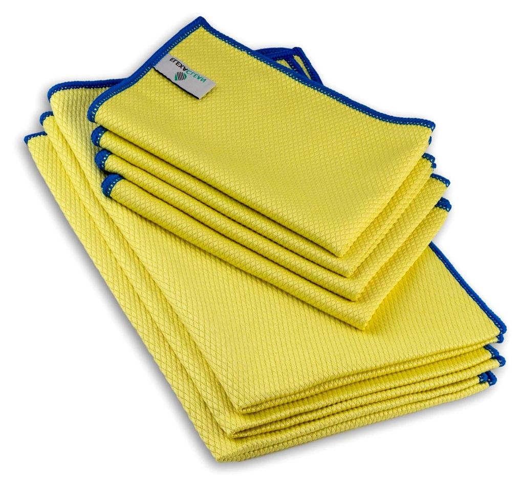 Mikrofaser Set - Fenstertuch und Scheibentuch - Ultra Clear Classic & Compact - (7-teilig, 60x40cm & 40x30cm) - Glasputztücher für Profis