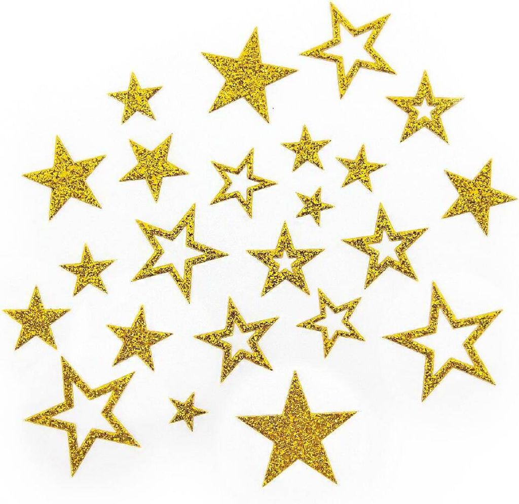 Oblique Unique 60 Glitzernde Funkelnde Sterne Sticker Produktbild 