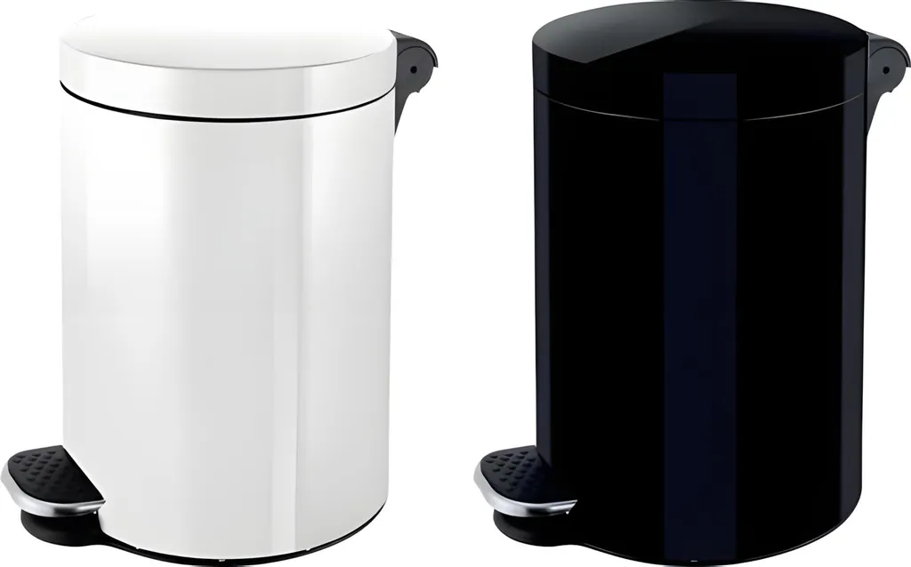 Petite Poubelle de Bureau Ronde Argentée 8 Litres - Corbeille Helit H24