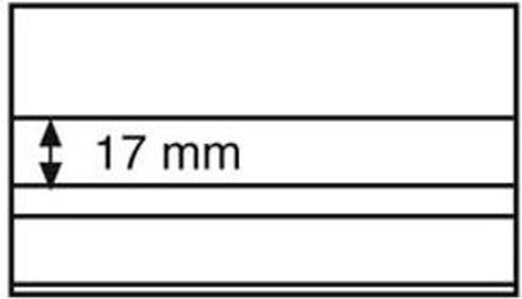 Einsteckkarten Standard PVC 148x85 mm,klare Streifen mit Deckblatt, schw.Karton,100er-Pack