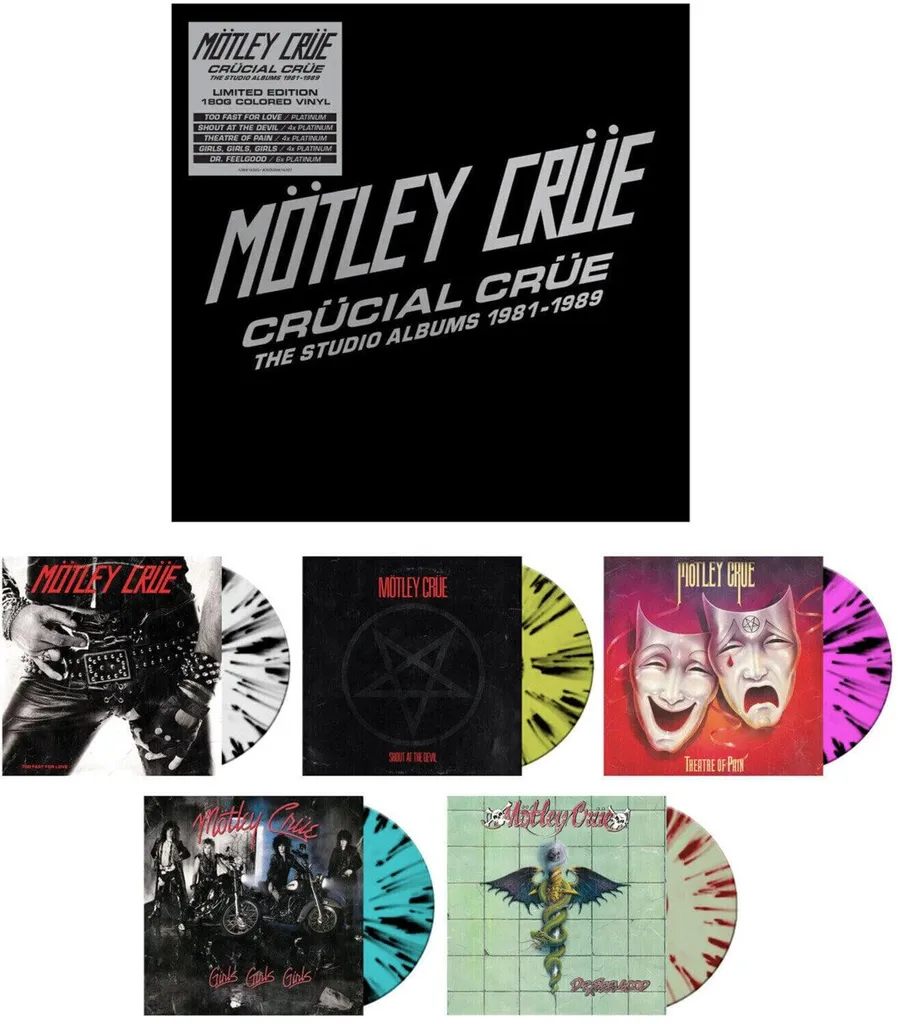 Album Vinyle Couleur Mötley Crüe Édition Limitée Studio Albums 180g