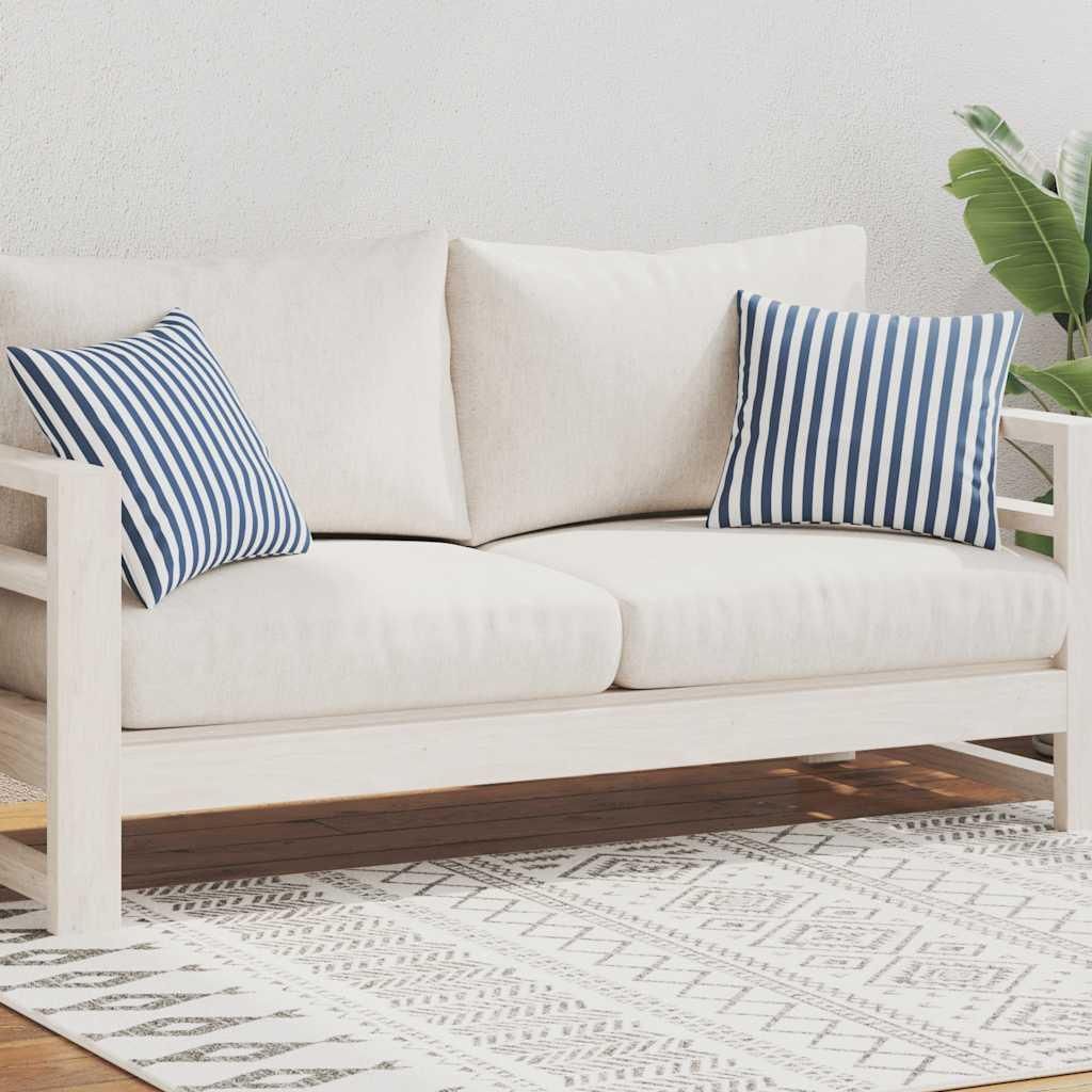 vidaXL Zahradní polštář 2 ks Pruhový vzor 45 x 45 cm Obrázek produktu 