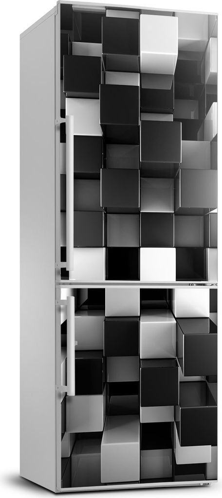 Tulup Kühlschrankdekoration - 70x190 cm - Aufkleber auf dem Kühlschrank - Abstraction Würfel