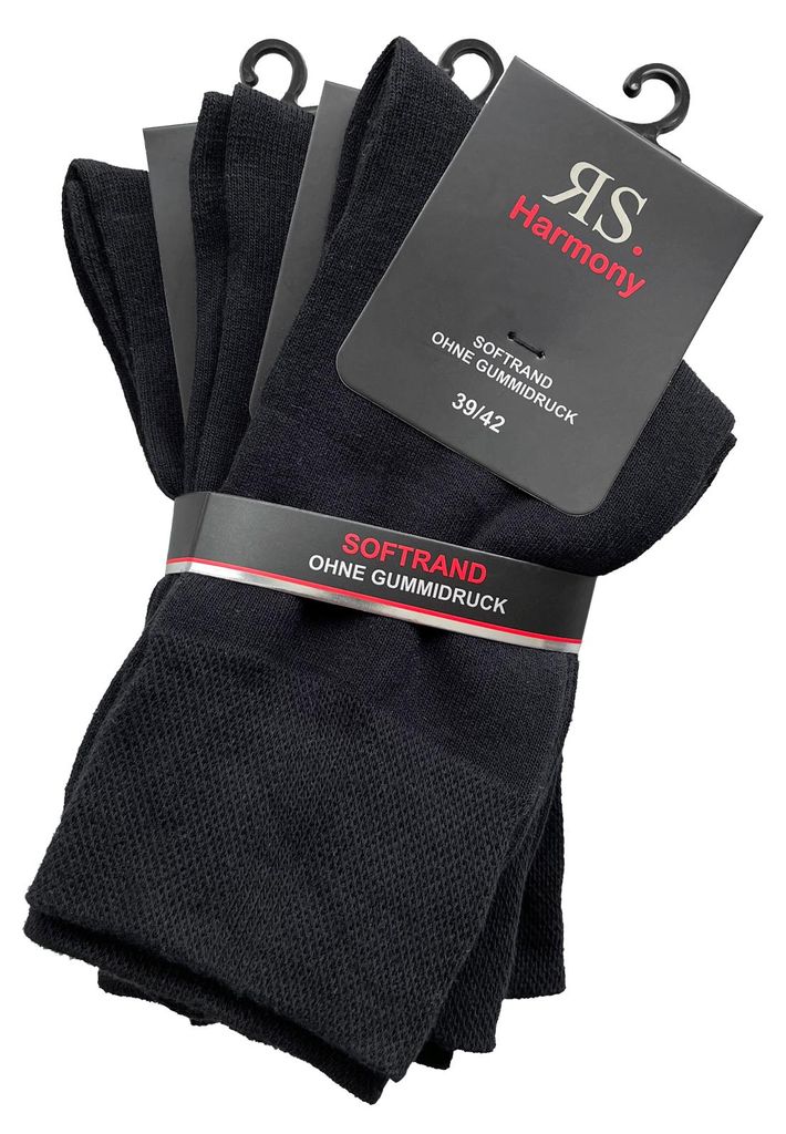 RS Harmony Socken schwarz 3er-Pack Übergrößen Produktbild 