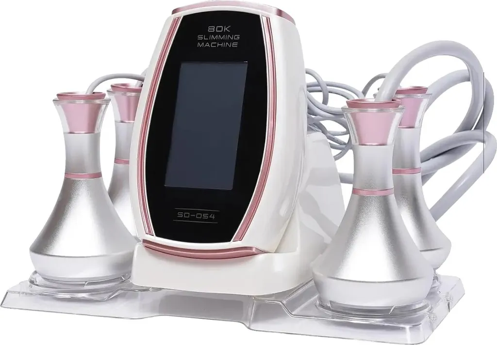 Masseur facial radiofréquence anti-âge blanc avec intensité modulable