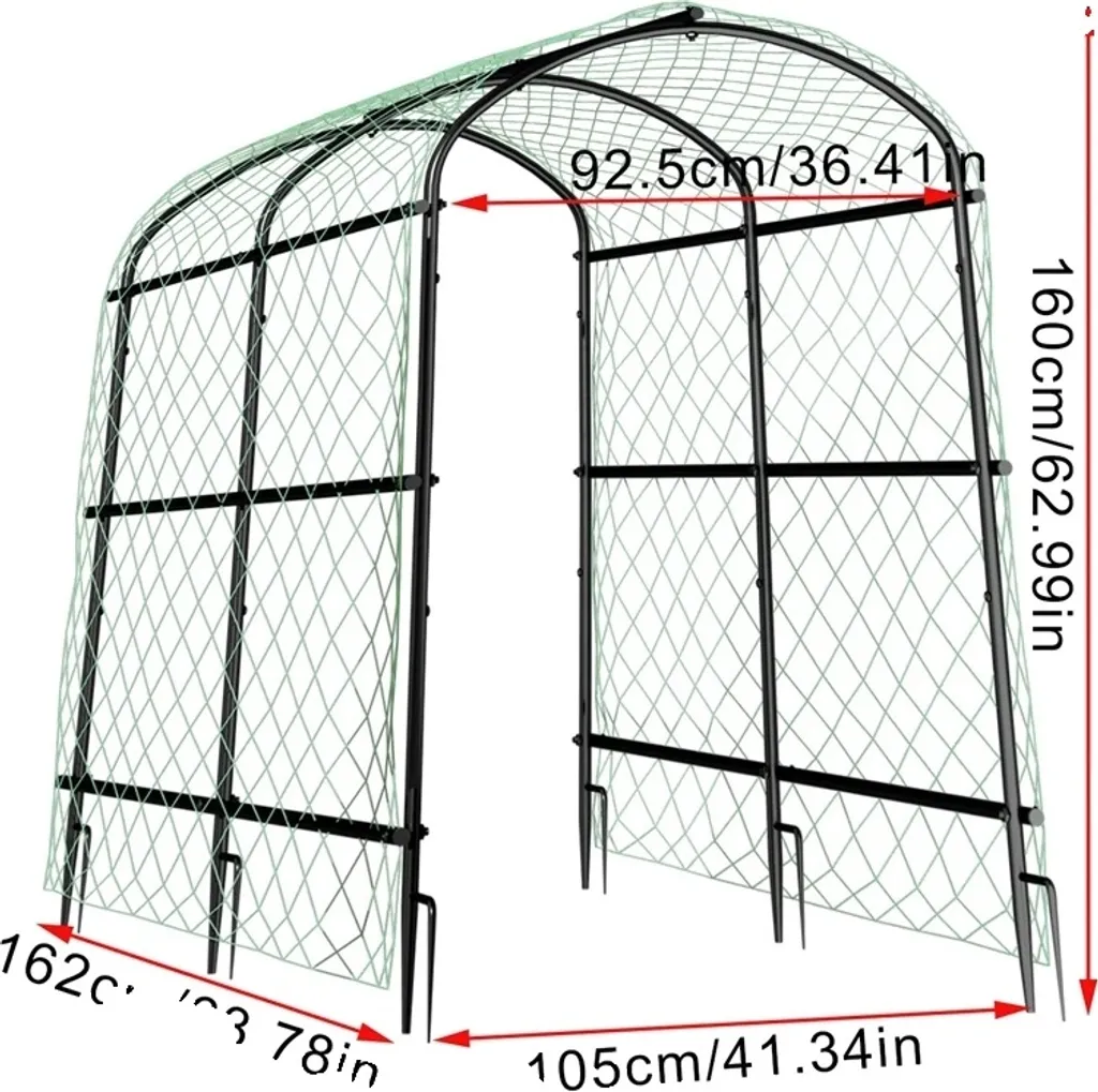 Treillis pour rosiers et potager 160cm - Arche en U pour jardinage vertical
