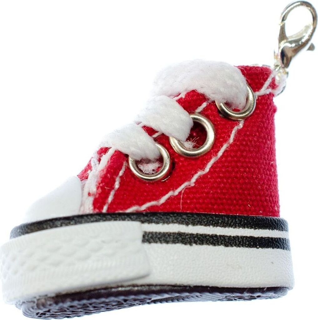 Sneakers Turnschuh Charm Miniblings Anhänger Bettelanhänger Schuhe Stoff rot