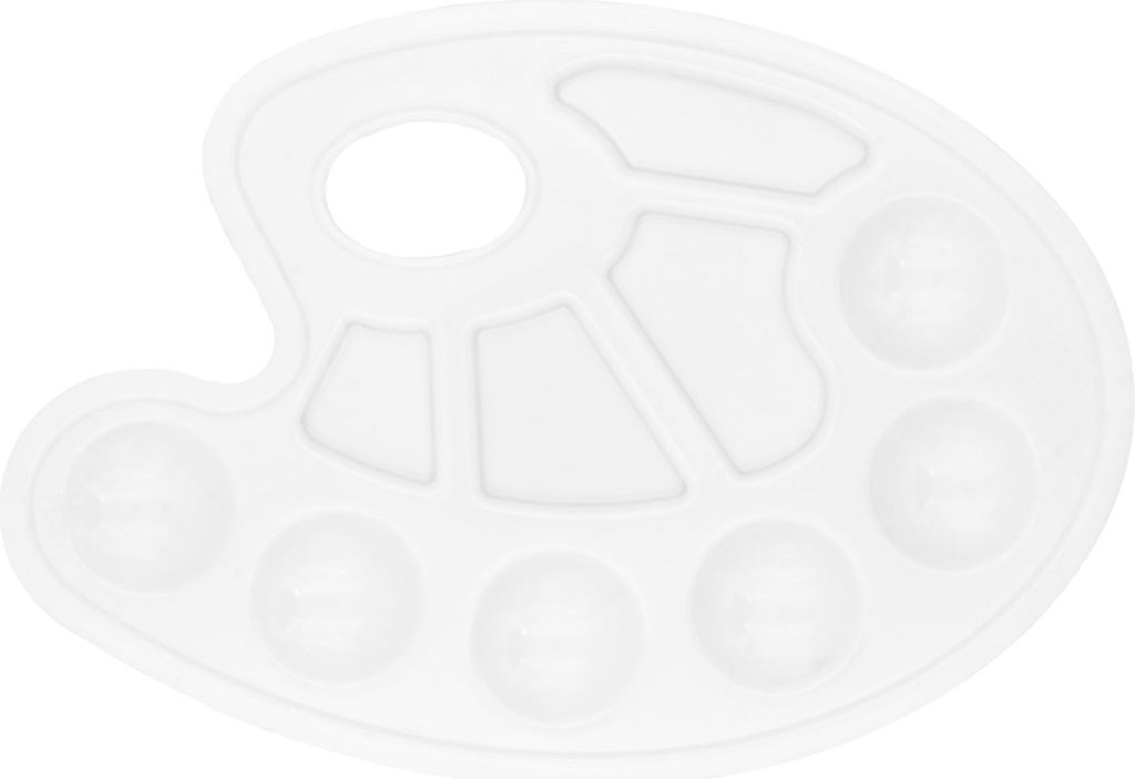 Mischpalette Kunststoff 17,5cm Rund - 10 Näpfe Für Künstler & Hobby