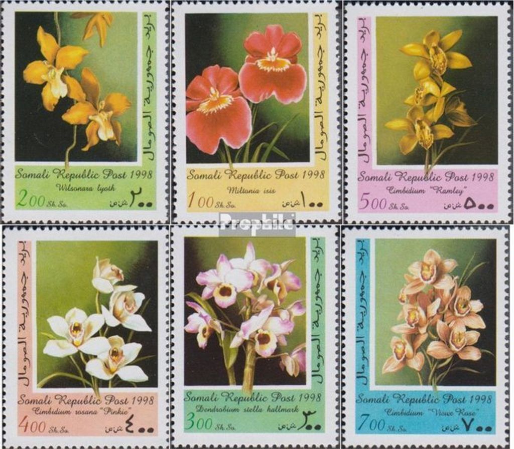 Briefmarken Somali Republic 1998 Mi 1998BA-1998 die Legalität dieser Ausg. ist ungeklärt postfrisch Blumen