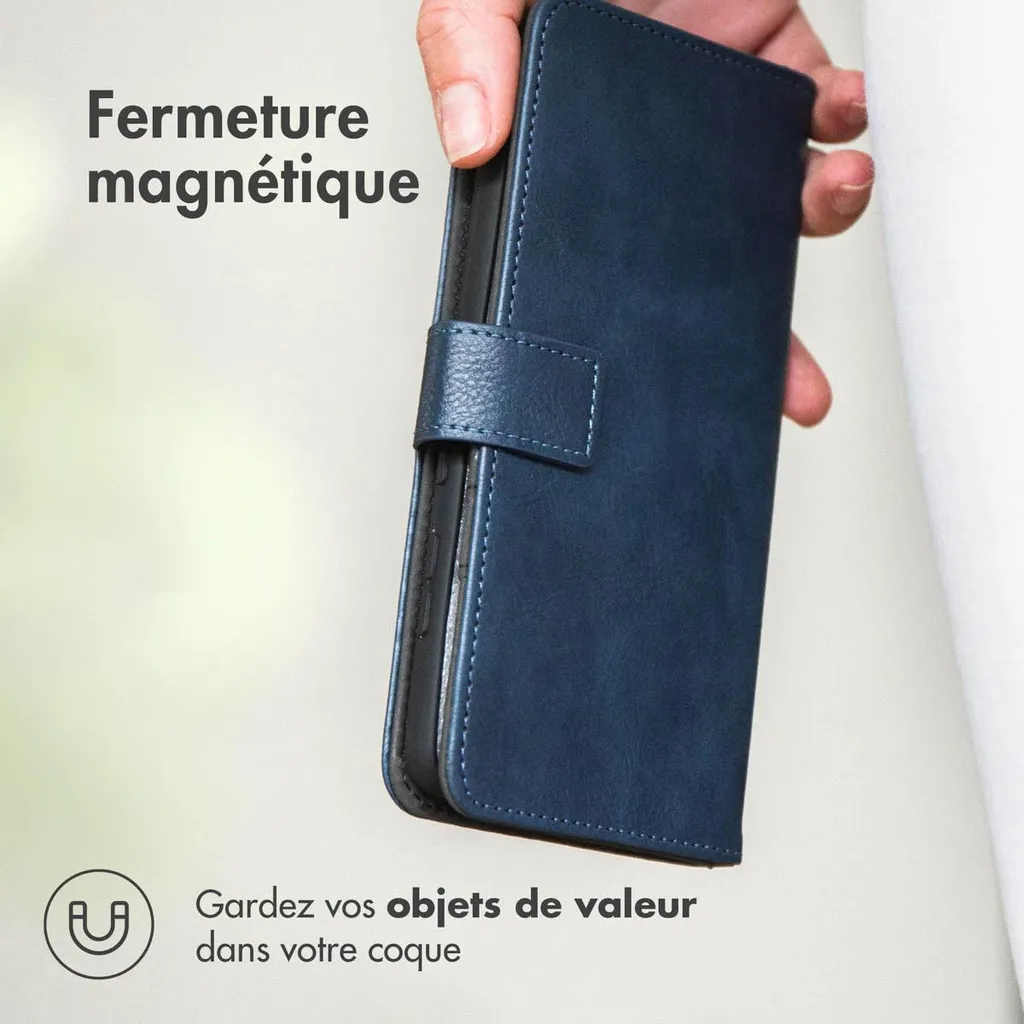 Custodia A Libro In Pelle Nokia CP-290 Per Nokia 9 – Blu Scuro Con Scomparto Tessere - 2