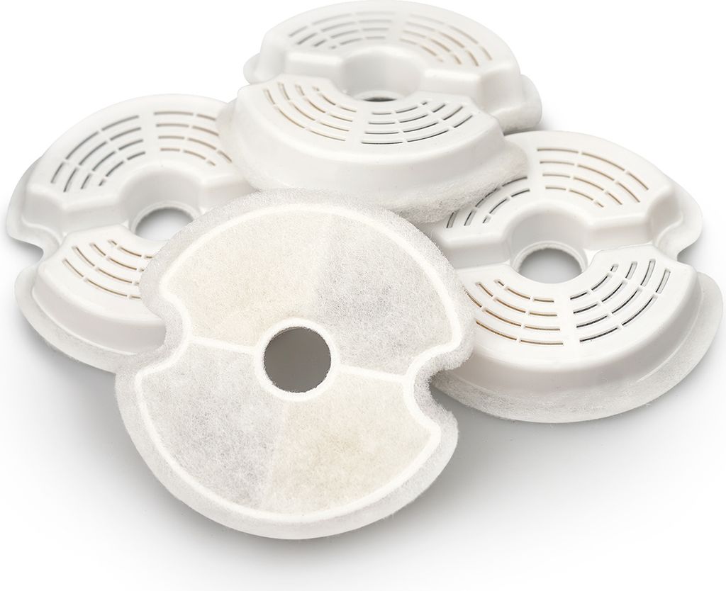 Katzenwasserbrunnen Filter Für Veken – 16 Filter + 16 Schwämme + 3 Bürsten, 6-fach Filtersystem