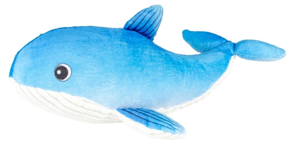 Duvo+ Hundespielzeug Plüsch Wal ocean blau/weiß