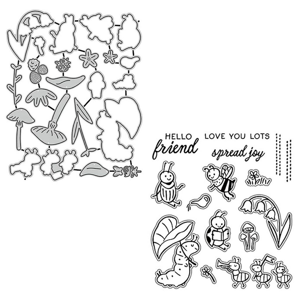 Stempel- & Schneide-Set für DIY, inkl.präzise Druck- & Schneideergebnisse, ideal für Karten, Scrapbooking & Handarbeit