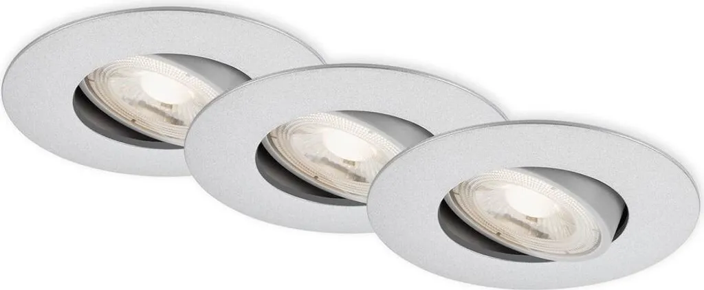 Spot LED Encastrable IP65 Chrome 4,9W Briloner pour Salle de Bain et Salon