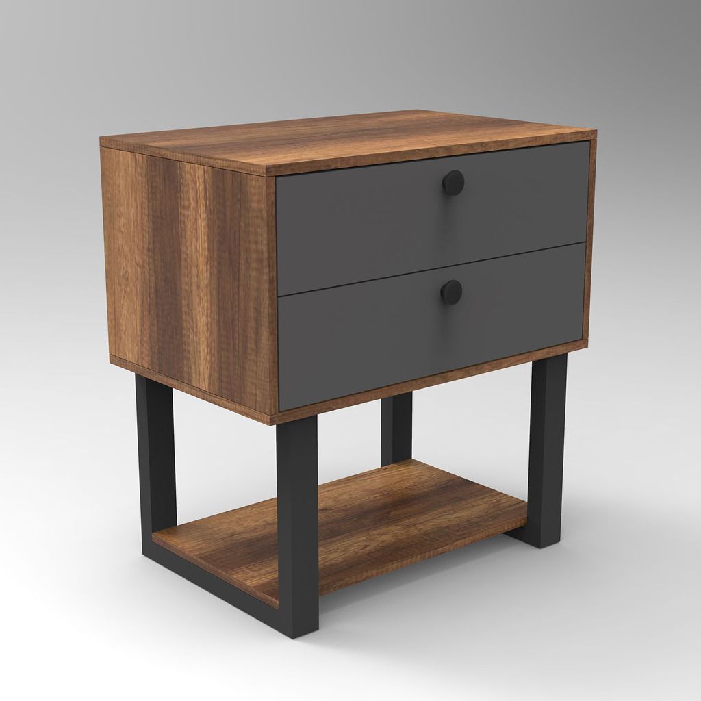 Skye Decor, Mn03-Ba, Schublade, Nussbaum, 100 % MELAMINBESCHICHTETE SPANPLATTEN, 80 x 52 x 85 cm