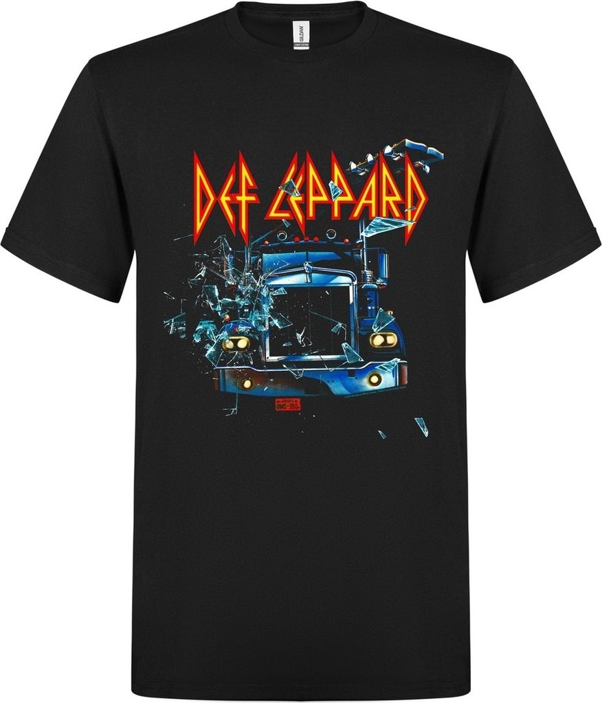 Def Leppard On Through The Night Black L T-Shirt