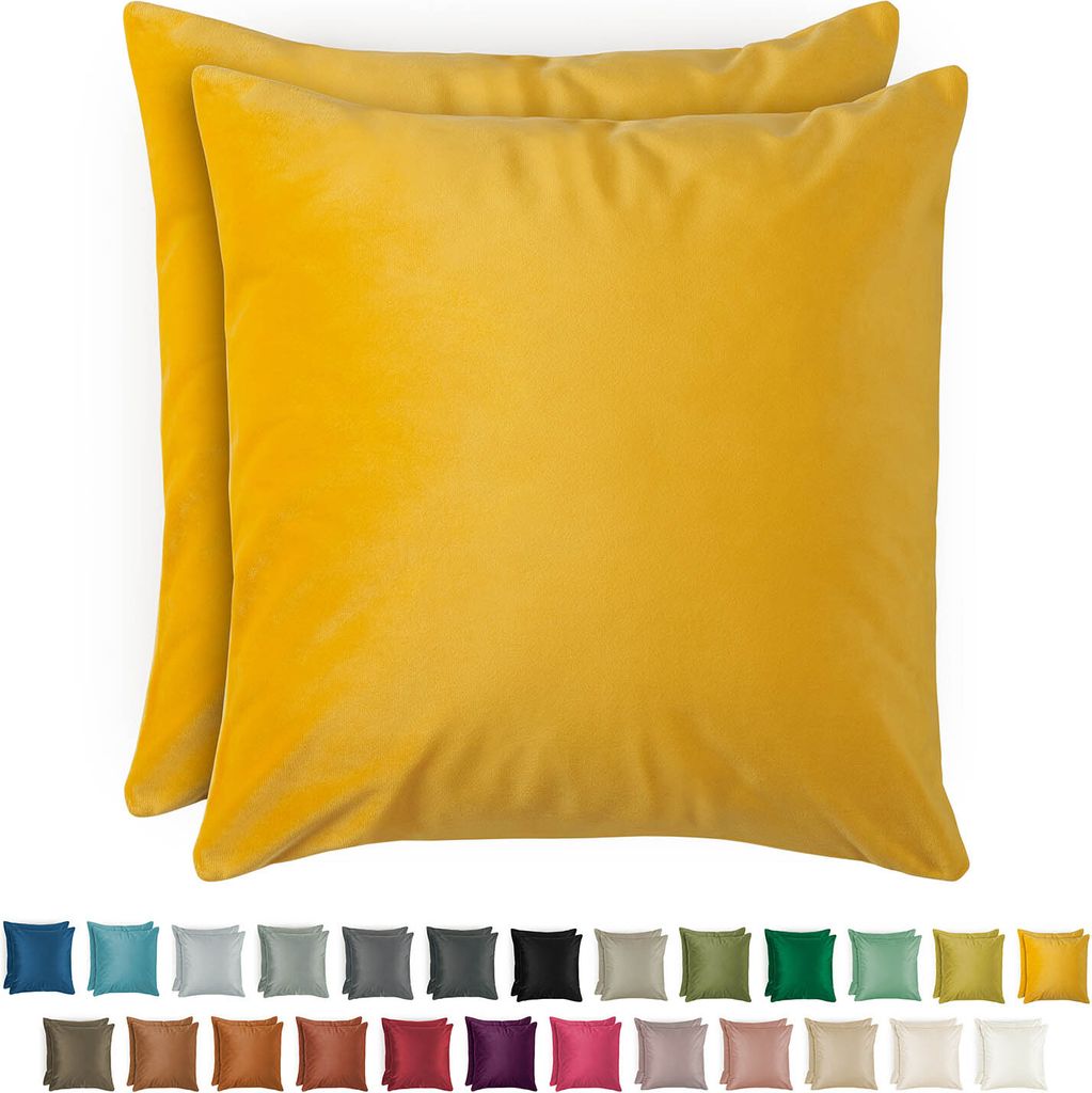Blumtal 2er Set Kissenbezug 50x50 cm Samt - edler Produktbild 