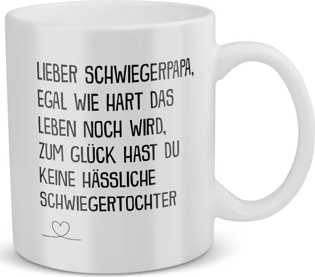 22Feels Schwiegerpapa Geschenk von Schwiegertochter Braut Schwiegervater Tasse Vater des Bräutigams Kaffeetasse Männer Geburtstag Weihnachten Her...