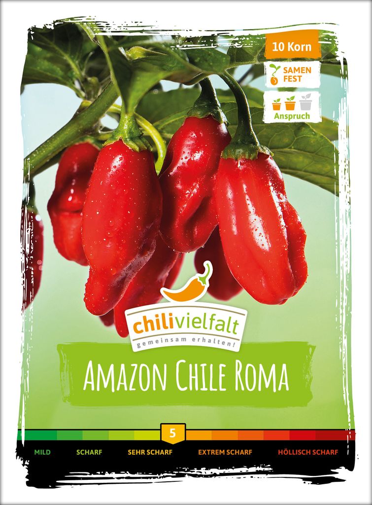 Chili Amazon Chile Roma | Chilisamen von Chilivielfalt, Einzelartikel / komplette VE:Einzelartikel