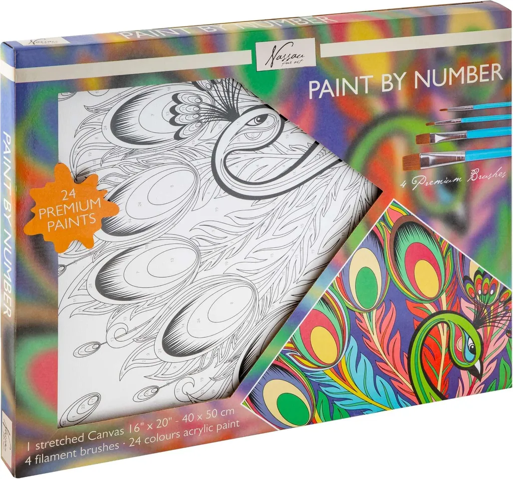 Apprendre à peindre sans stress avec le kit Peinture par numéros Paon