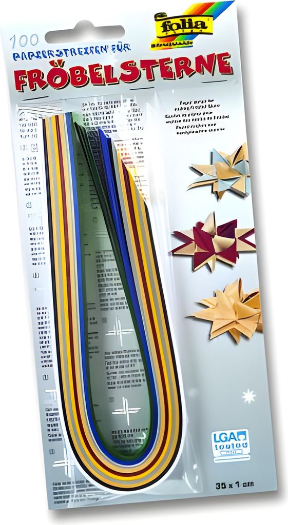 Papierstreifen für Fröbelsterne - 130 g/qm 100 Stück Produktbild 