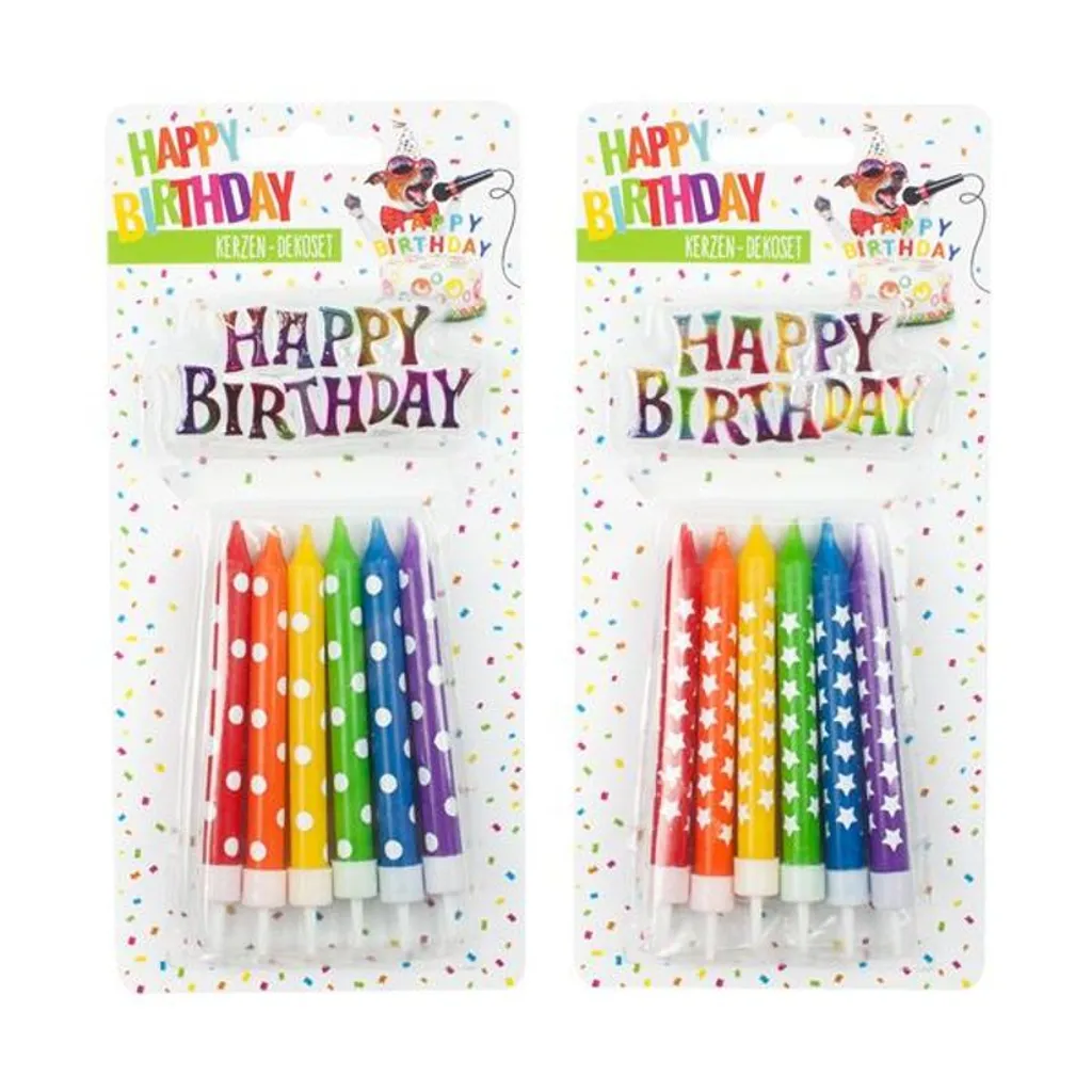Candeline Rainbow per Torta Compleanno - Set 13 Pezzi Colorati - 2