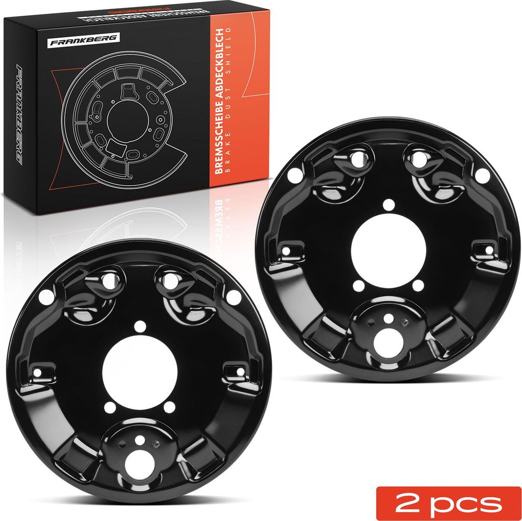 Frankberg 2x Ankerblech Bremsscheibe Vorderachse Links Rechts für VW 181 Kaefer Cabriolet 15 Karmann Ghia Cabriolet 14 34