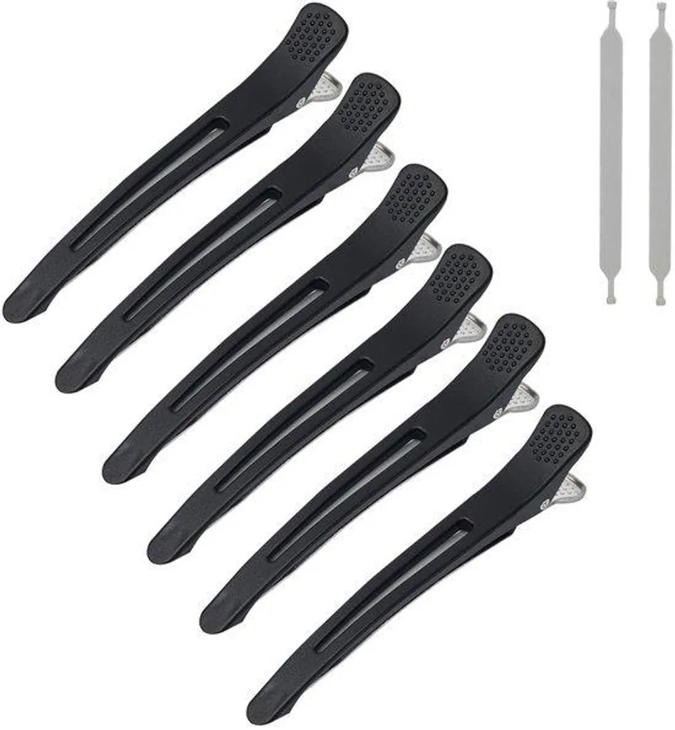 Barrettes à cheveux pour sport et quotidien pince silicone lot de 6
