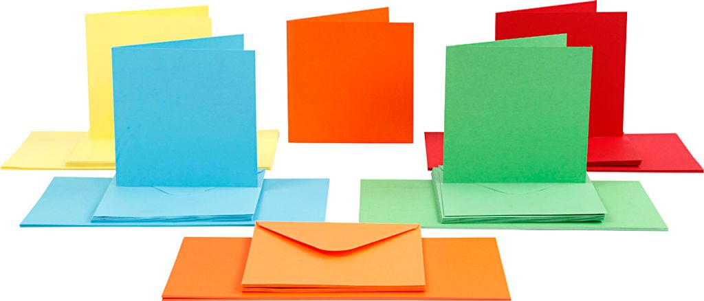 Creativ Company Karten und Umschläge 15x15 cm Multi 50 Stück Bastelset