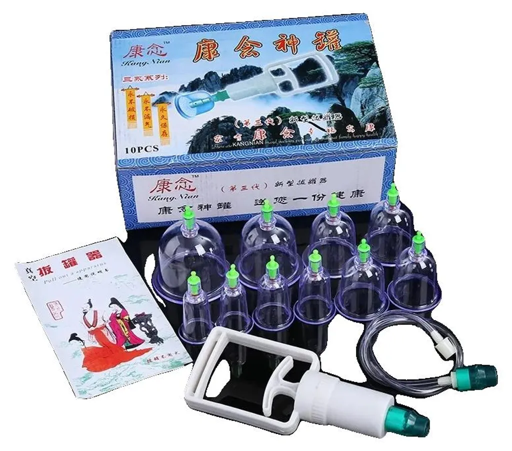 Kit de ventouses sous vide 12 pièces pour massage et acupuncture chinoise