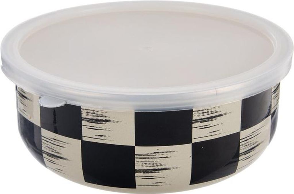 Miska ŠACHOVNICE Lem s víkem pr. 17 cm Obrázek produktu 