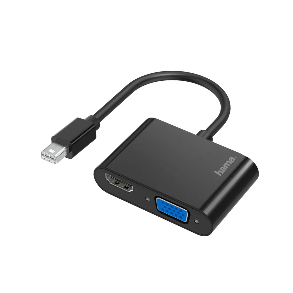 Convertisseur vidéo 2 en 1 Mini DisplayPort vers HDMI VGA compatible 4K UHD