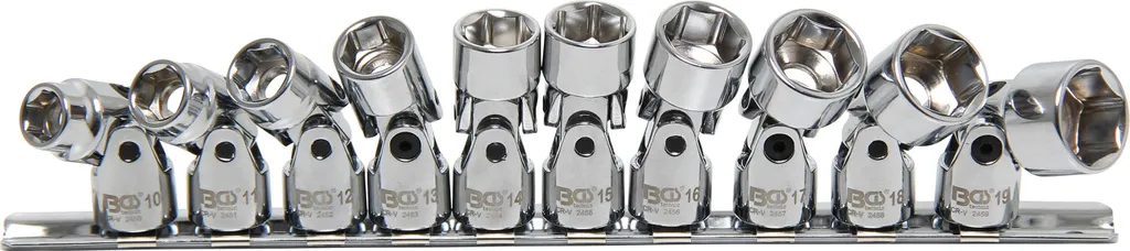 Jeu de douilles articulées 3/8 BGS 205 Pro Torque coffret 10-19 mm