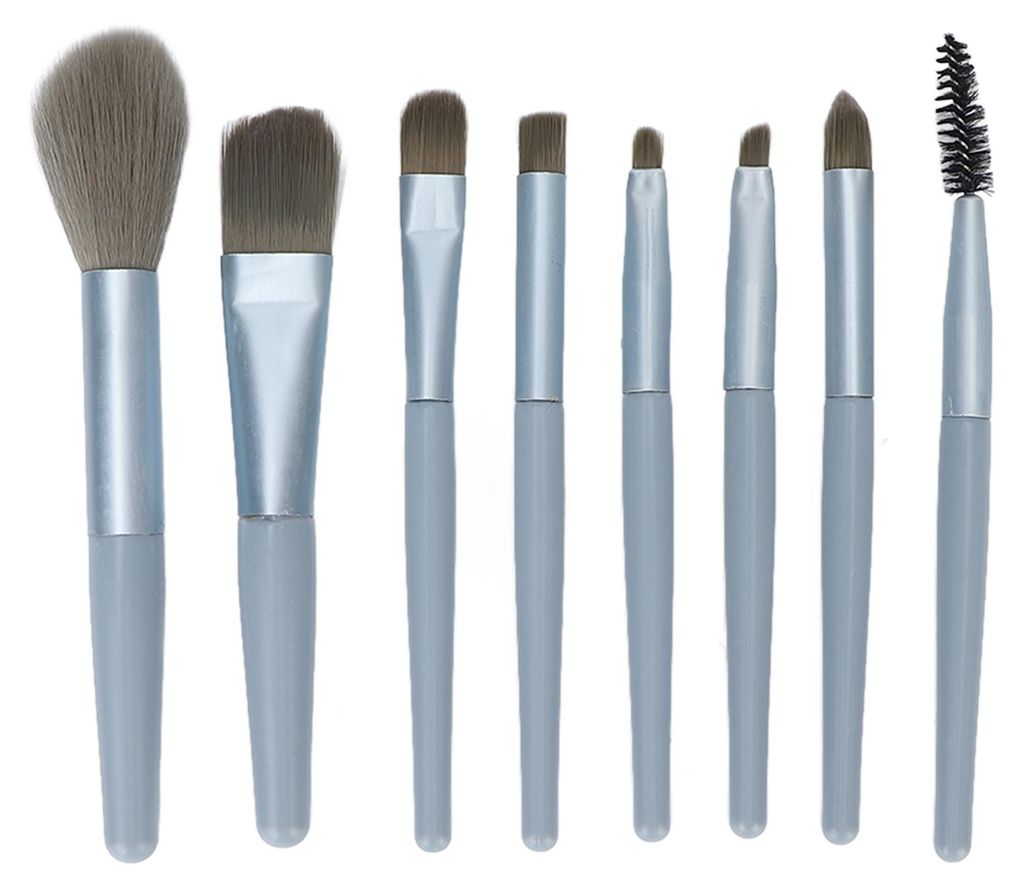 8-teiliges Make-up-Pinselset, professionell, zum Verblenden von Foundation, Puder und Lidschatten für Damen