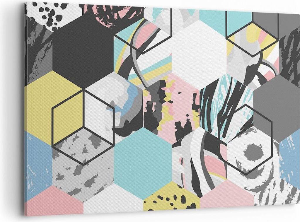 Bild auf Leinwand - Leinwandbild - Abstraktion modern - 120x80cm - Wand Bild - Wanddeko - Leinwanddruck - Bilder - Kunstdruck - Wanddekoration - Le...