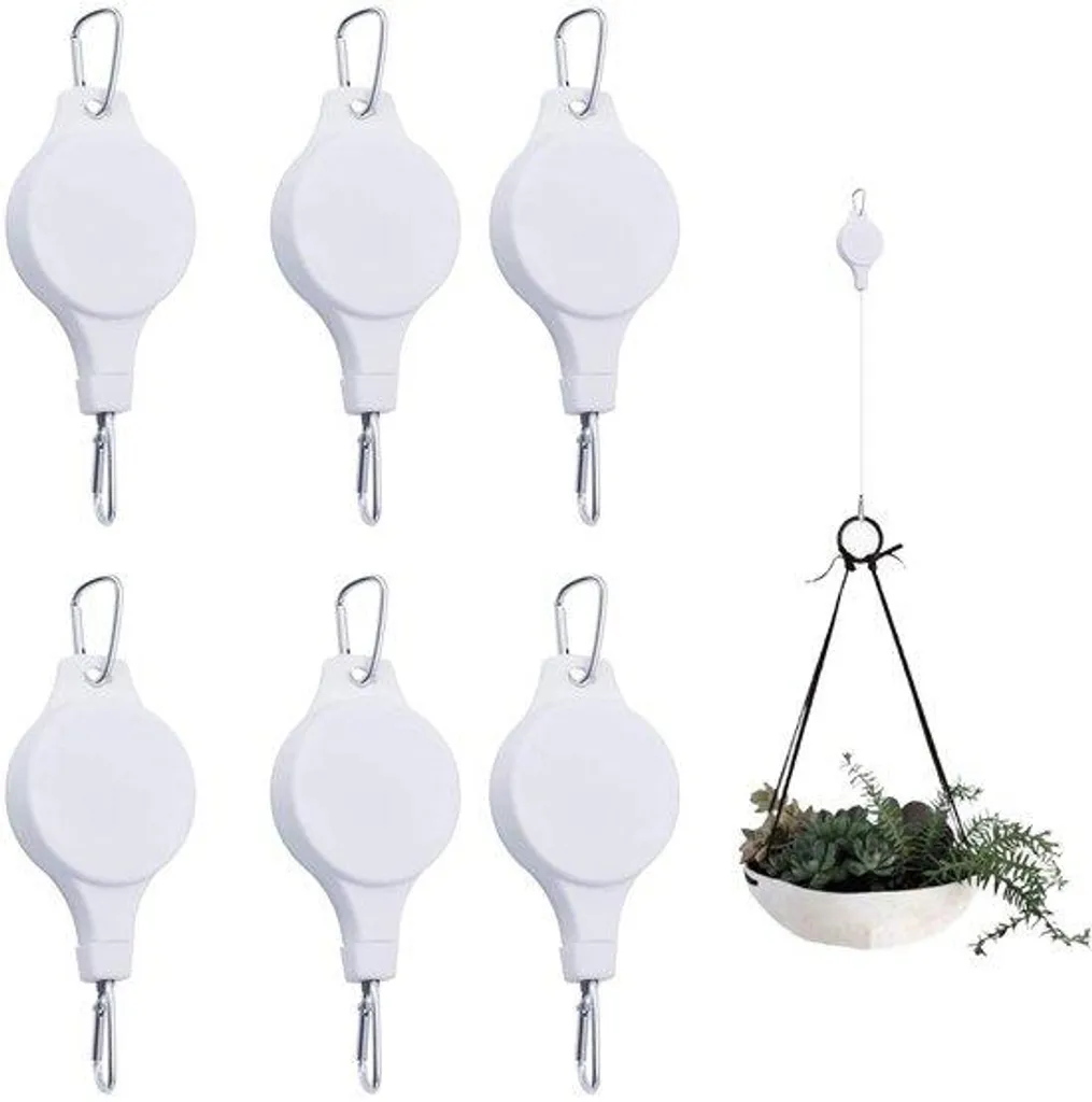 Lot de 6 crochets réglables pour balcon et jardin - Support télescopique