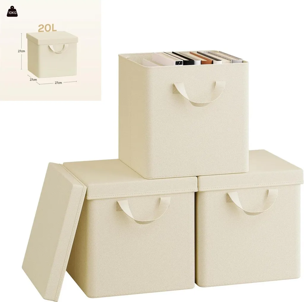 Organisateur de dressing cubique pliable en tissu non tissé 27x27 cm