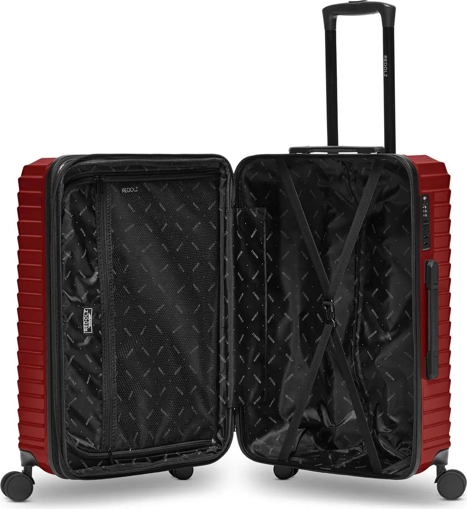 Ensemble Bagages Voyage REDOLZ Essentials 18 Rouge 3 Valises 56cm