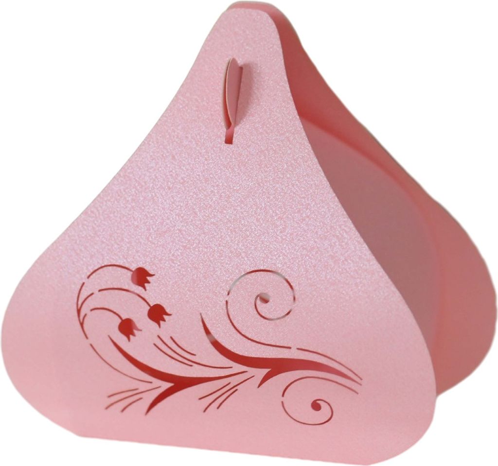 50 Packungen Laser Cut Tulpen Boxen, Kreative Tulpen Muster Geschenk-Boxen Hochzeit Party Favor Boxen Spitze Süßigkeiten-Boxen