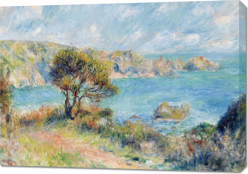 Tableau 100x70 View at Guernsey de Pierre-Auguste Renoir pour Salon
