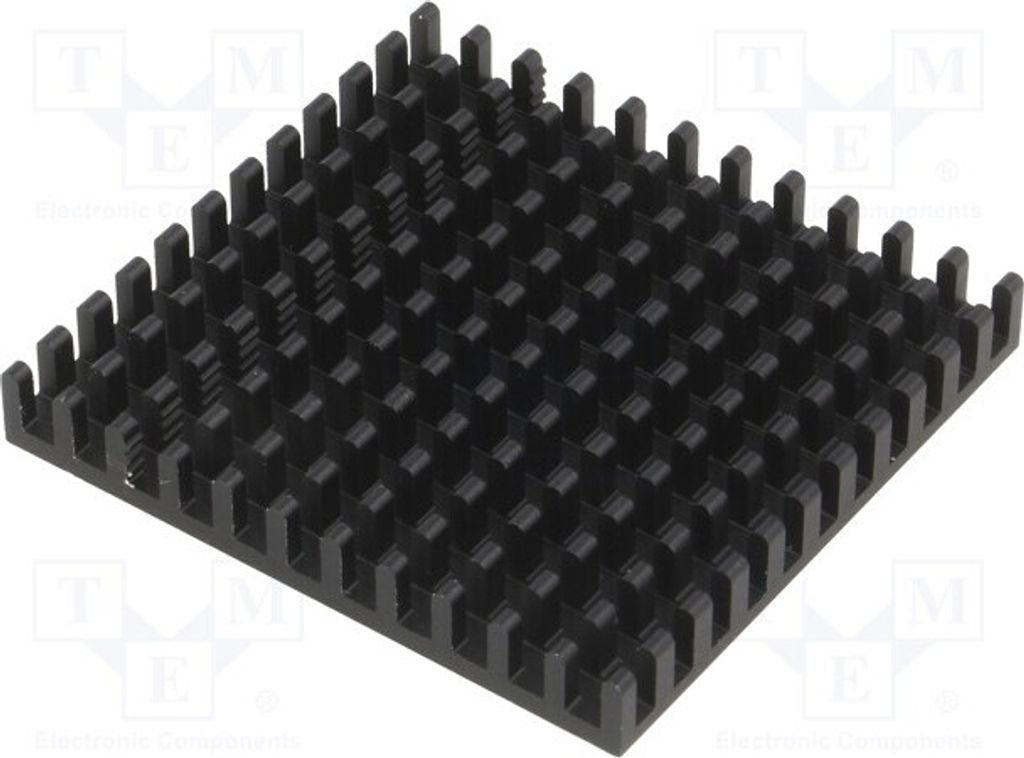 1x Radiator: geprägt H: 6mm W: 45mm L: 42,5mm schwarz Aluminium ICK BGA 42,5 X 45